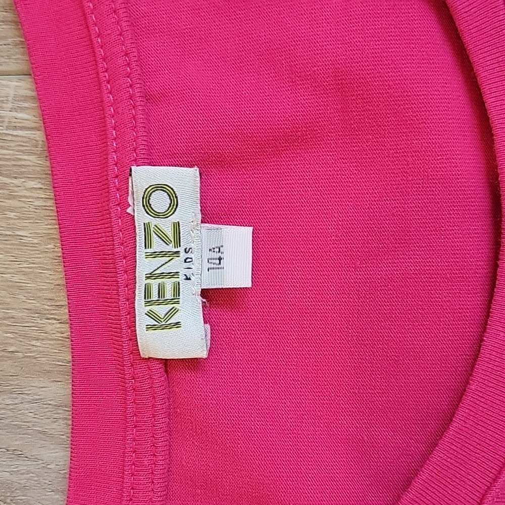 GUC KENZO Pink girls T-Shirt dress with frill - 14 yrs - Picture 3 of 7